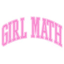 Women's Lost Gods Girl Math Pink Collegiate T-Shirt