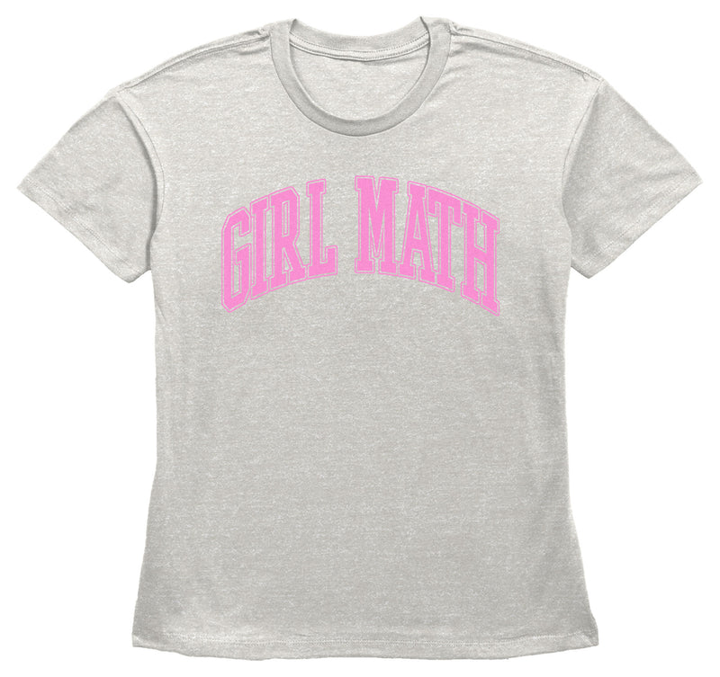 Women's Lost Gods Girl Math Pink Collegiate T-Shirt