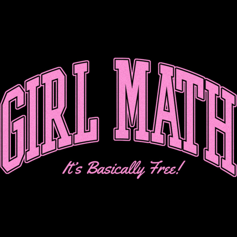 Junior's Lost Gods Girl Math It's Basically Free Varsity T-Shirt