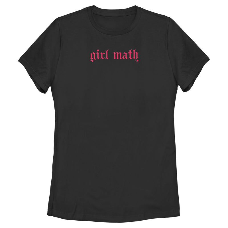 Women's Lost Gods Girl Math Old English T-Shirt