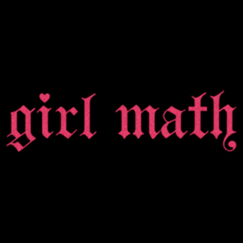 Junior's Lost Gods Girl Math Old English Sweatshirt