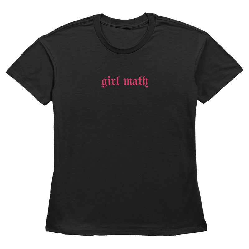 Women's Lost Gods Girl Math Old English T-Shirt