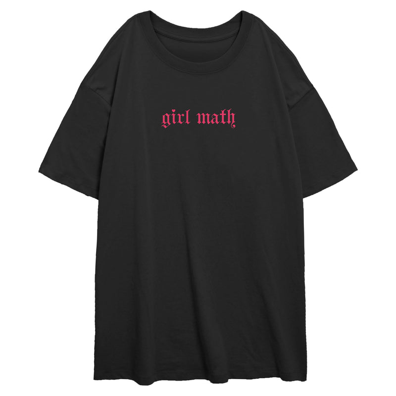 Junior's Lost Gods Gothic Girl Math T-Shirt