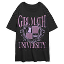 Junior's Lost Gods Girl Math Pink University T-Shirt