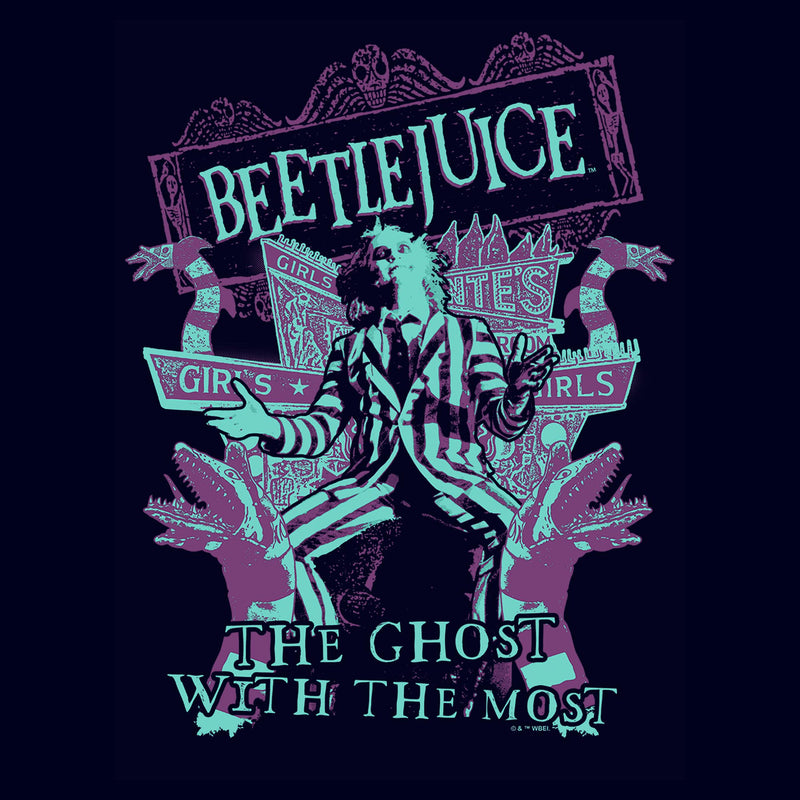 Men's Beetlejuice The Ghost With the Most Blue T-Shirt