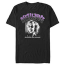 Men's Beetlejuice The Ghost With the Most Black and White Portrait T-Shirt