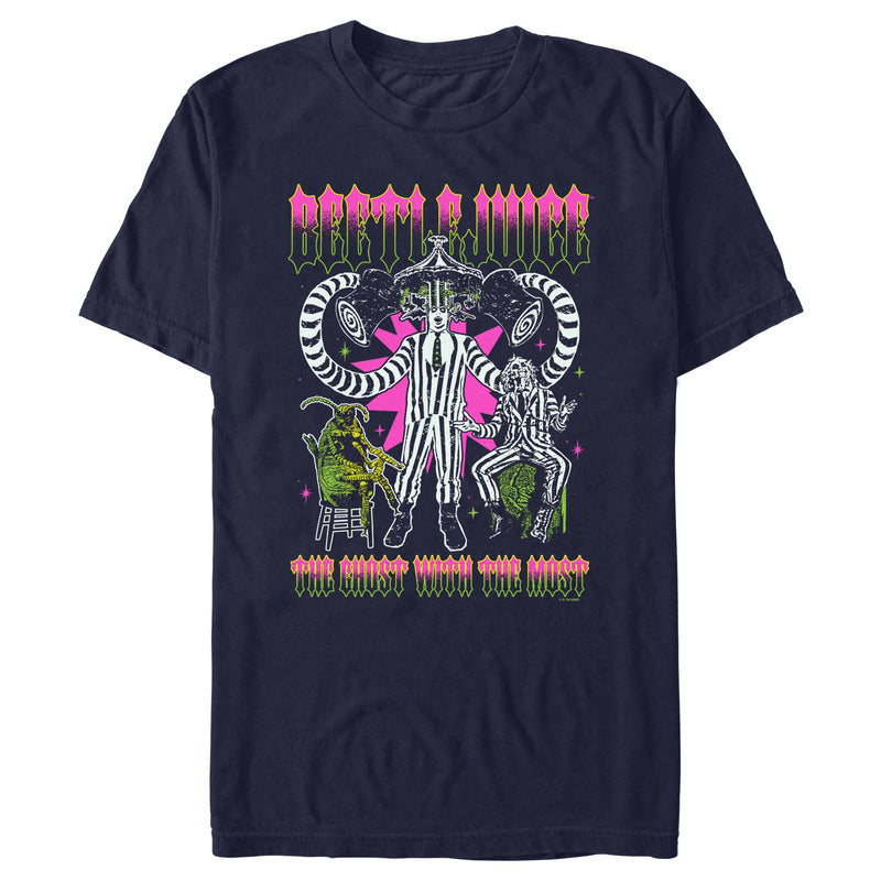 Men's Beetlejuice The Ghost With the Most Psychedelic T-Shirt