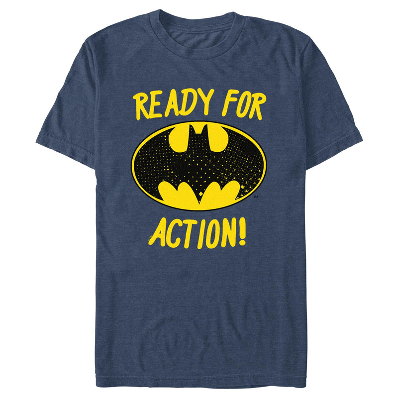 Men's Batman Ready for Action Bat Logo T-Shirt