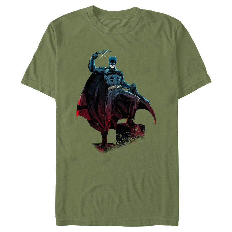 Men's Batman Gradient Dark Knight Pose T-Shirt