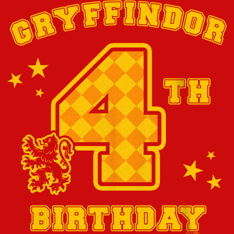 Boy's Harry Potter Gryffindor 4th Birthday T-Shirt