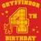 Girl's Harry Potter Gryffindor 4th Birthday T-Shirt