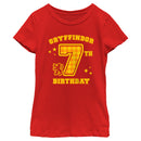 Girl's Harry Potter Gryffindor 7th Birthday T-Shirt