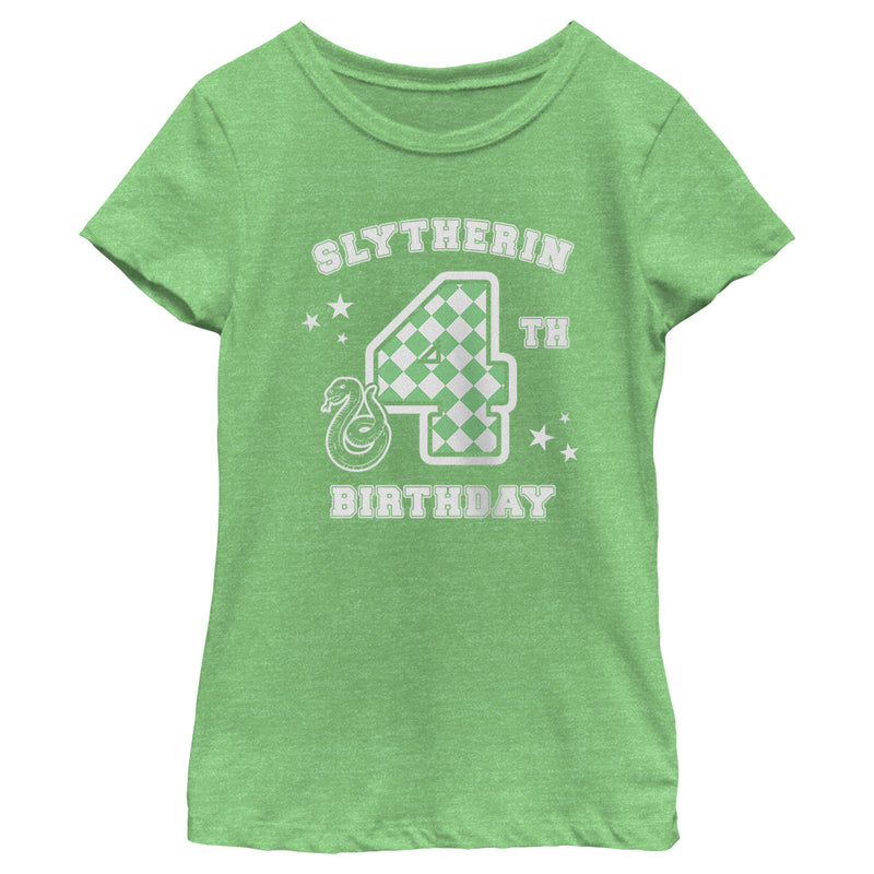 Girl's Harry Potter Slytherin 4th Birthday T-Shirt