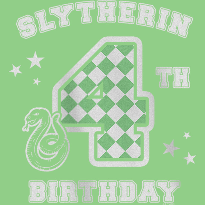 Girl's Harry Potter Slytherin 4th Birthday T-Shirt