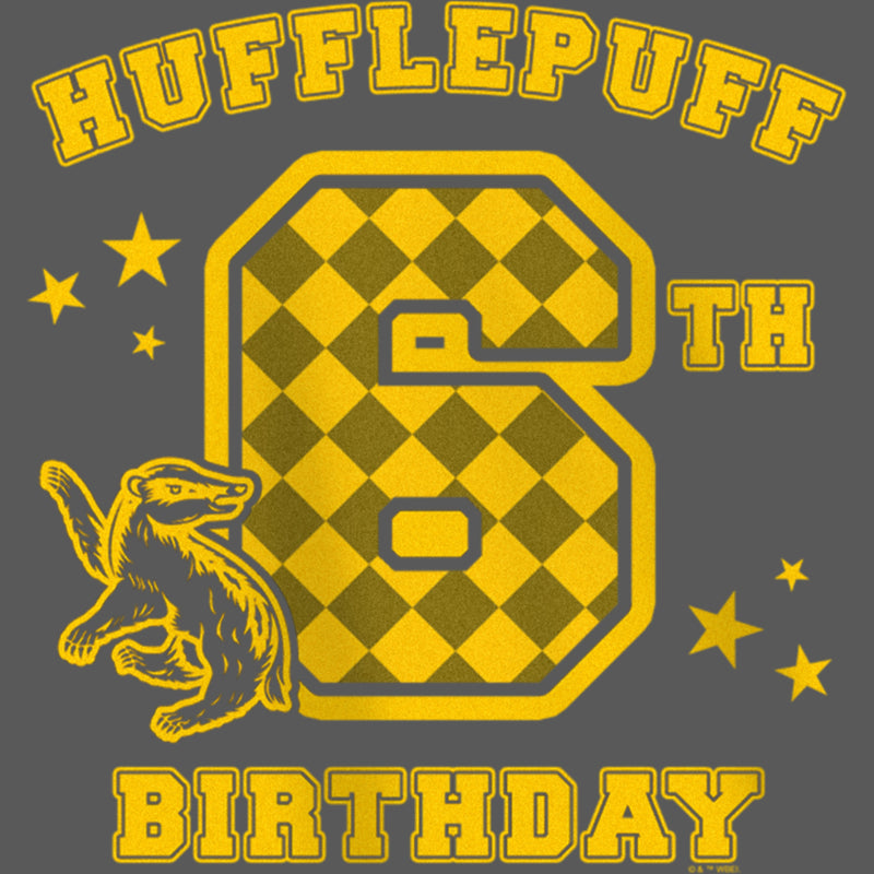 Girl's Harry Potter Hufflepuff 6th Birthday T-Shirt