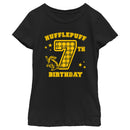 Girl's Harry Potter Hufflepuff 7th Birthday T-Shirt