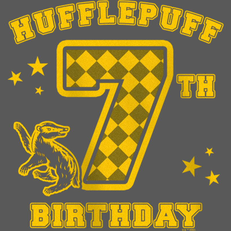 Girl's Harry Potter Hufflepuff 7th Birthday T-Shirt