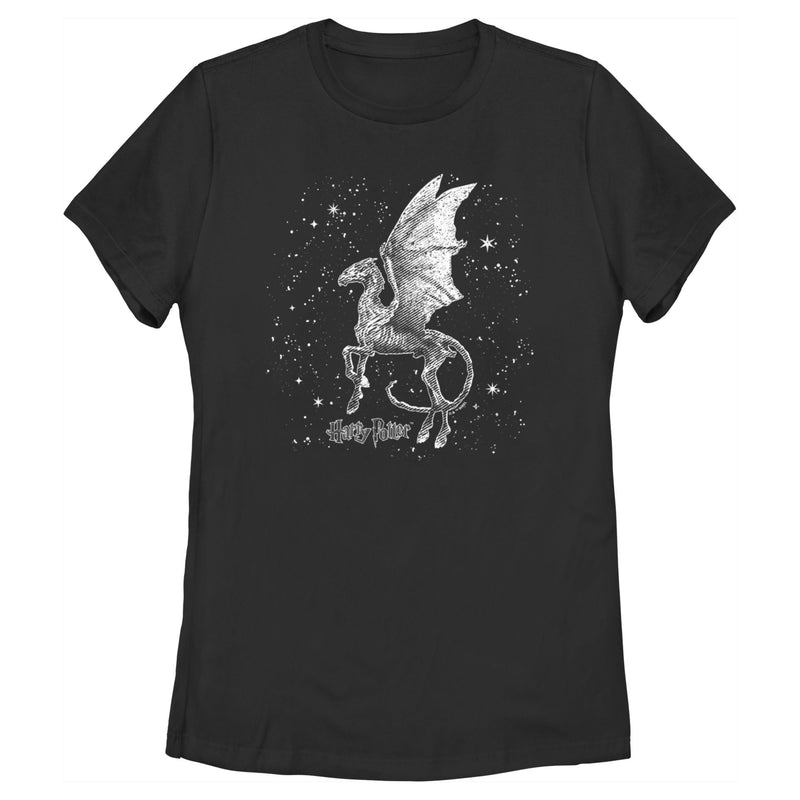 Women's Harry Potter Black and White Thestral T-Shirt