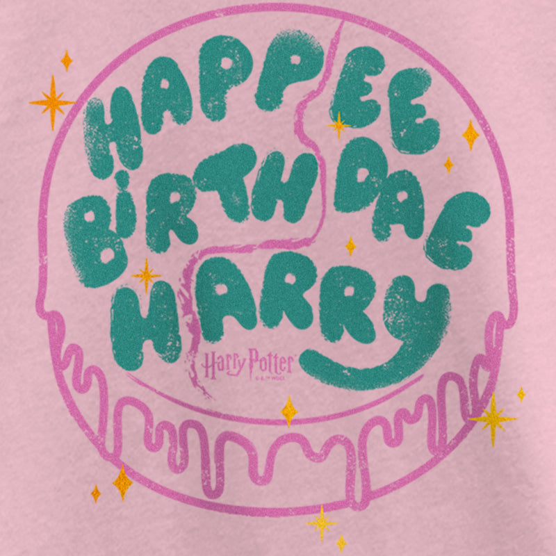 Girl's Harry Potter Happee Birthdae Cake T-Shirt