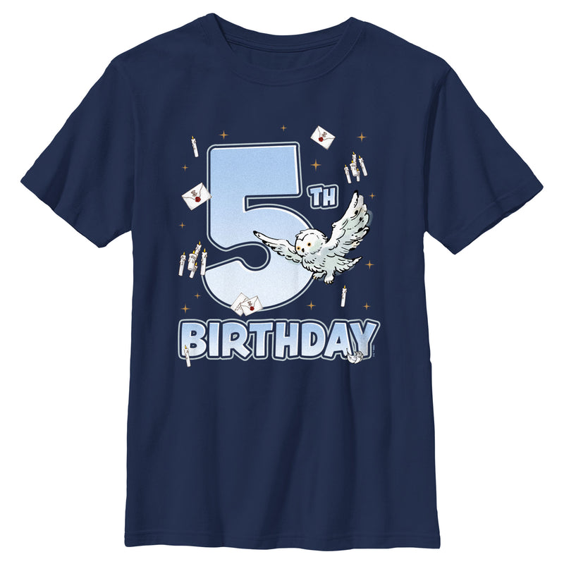 Boy's Harry Potter Hedwig 5th Birthday T-Shirt