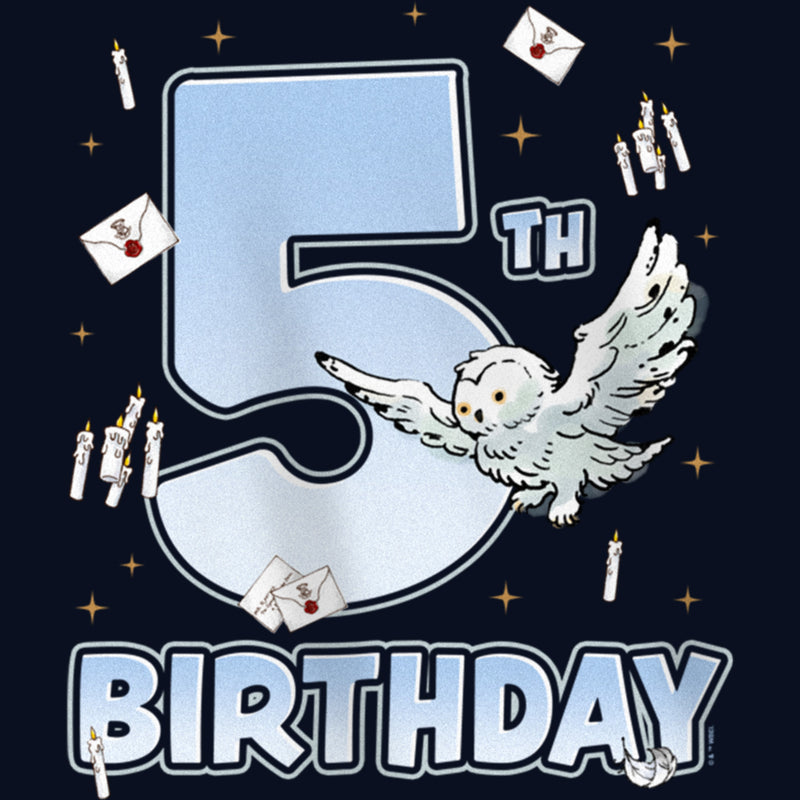 Girl's Harry Potter Hedwig 5th Birthday T-Shirt