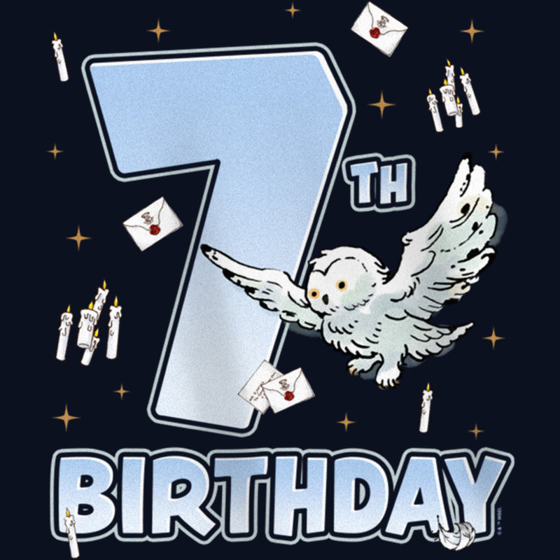 Girl's Harry Potter Hedwig 7th Birthday T-Shirt