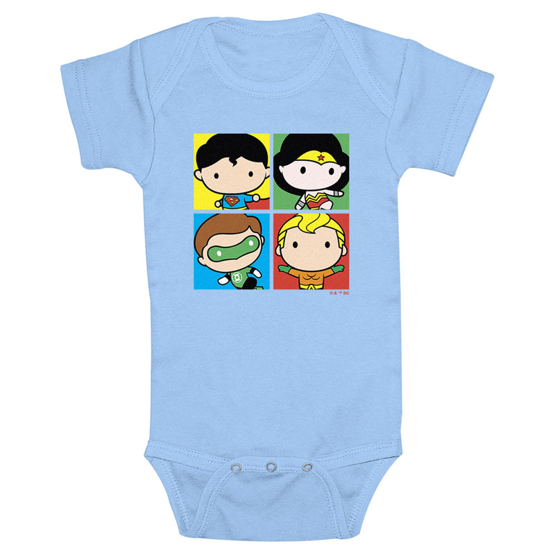 Infant's Justice League Chibi Portraits Onesie