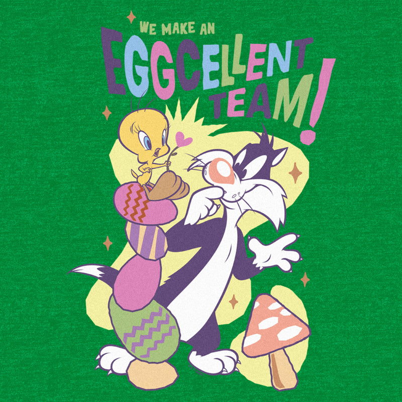 Men's Looney Tunes Easter Tweety and Sylvester We Make an Eggcellent Team T-Shirt