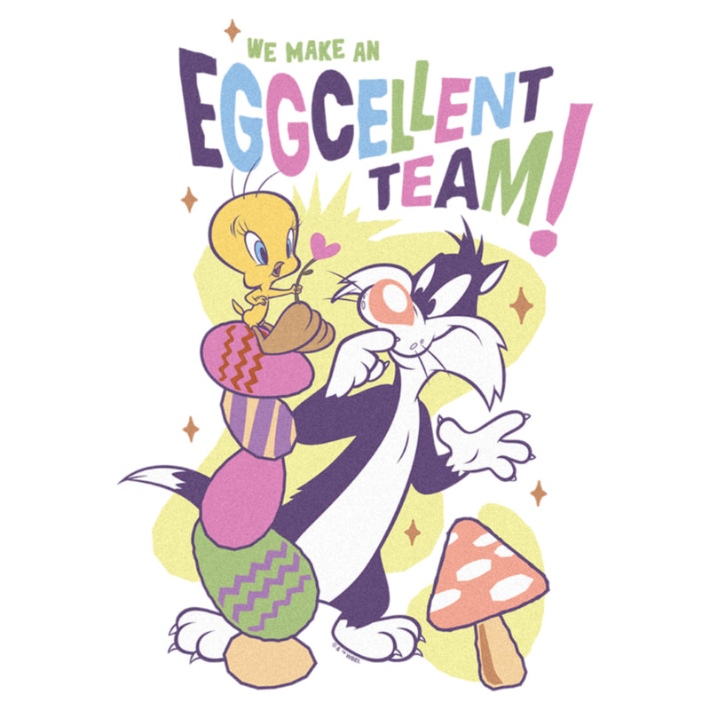 Women's Looney Tunes Easter Tweety and Sylvester We Make an Eggcellent Team T-Shirt