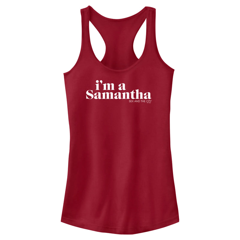 Junior's Sex and the City I'm a Samantha Text Racerback Tank Top