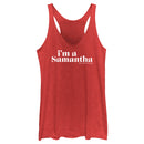 Women's Sex and the City I'm a Samantha Text Racerback Tank Top