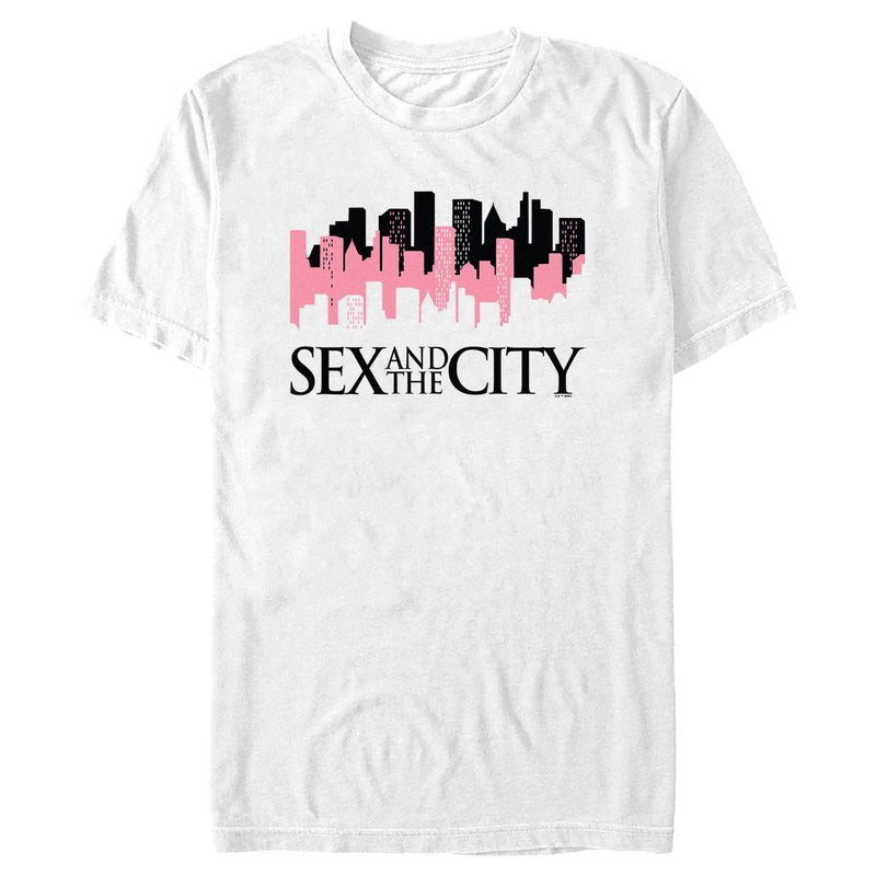 Men's Sex and the City Night Cityscape Logo T-Shirt