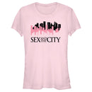 Junior's Sex and the City Night Cityscape Logo T-Shirt