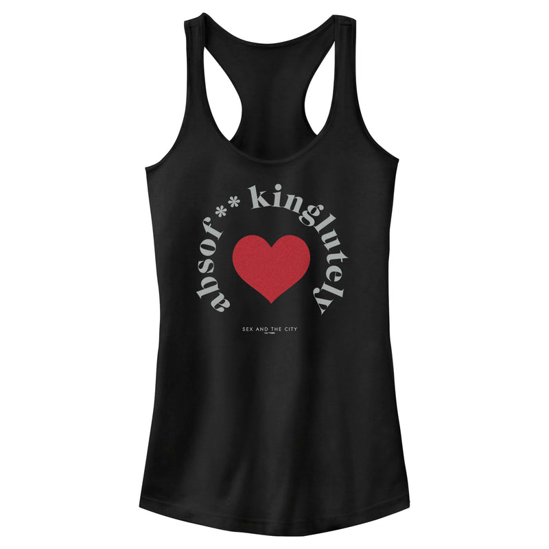 Junior's Sex and the City Mr. Big Absolutely Heart Racerback Tank Top