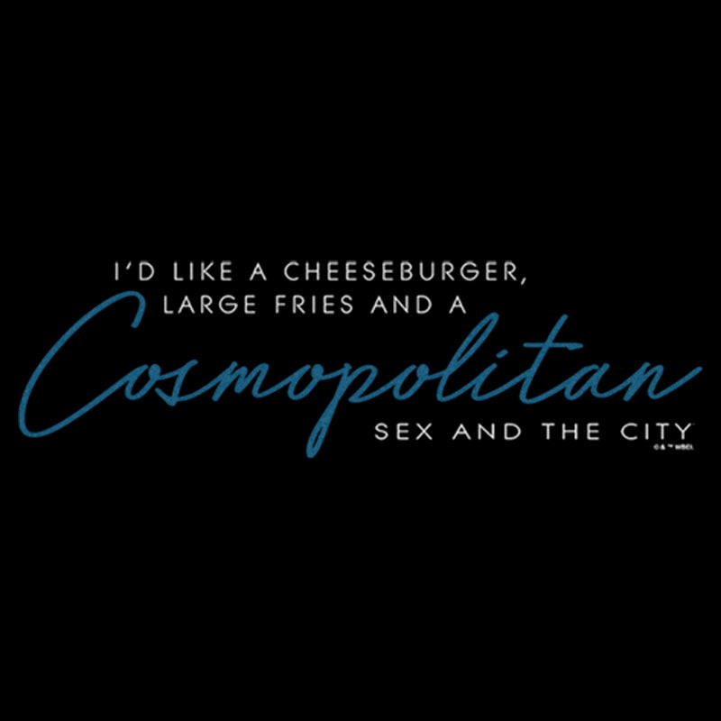 Junior's Sex and the City Carrie's Cheeseburger, Fries & Cosmo Sweatshirt