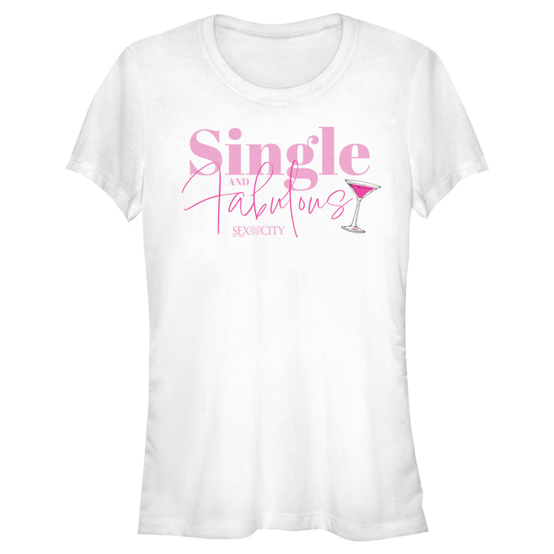 Junior's Sex and the City Single and Fabulous Cosmo T-Shirt