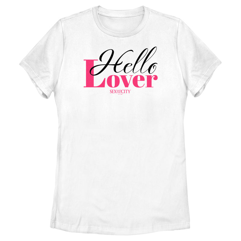 Women's Sex and the City Carrie Hello Lover Cursive T-Shirt