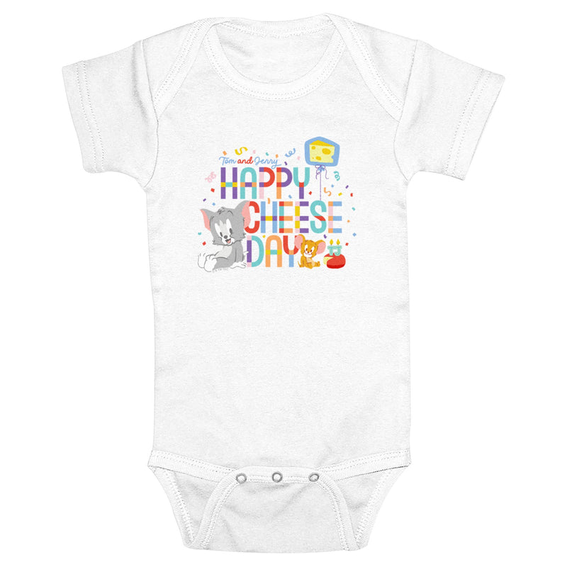 Infant's Tom and Jerry Happy Cheese Day Onesie