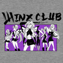 Women's Winx Club Black and Purple Group Shot Racerback Tank Top