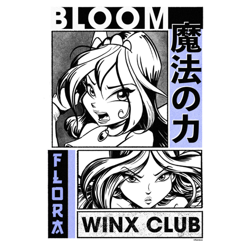 Men's Winx Club Bloom and Flora Manga Panels T-Shirt