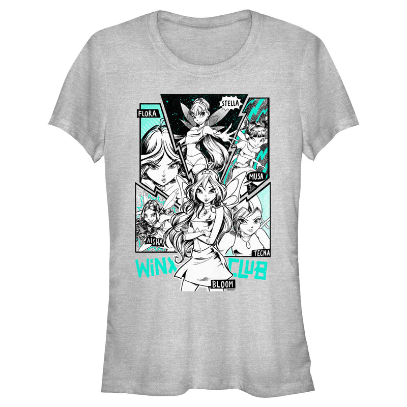 Junior's Winx Club Comic Box-up Group T-Shirt