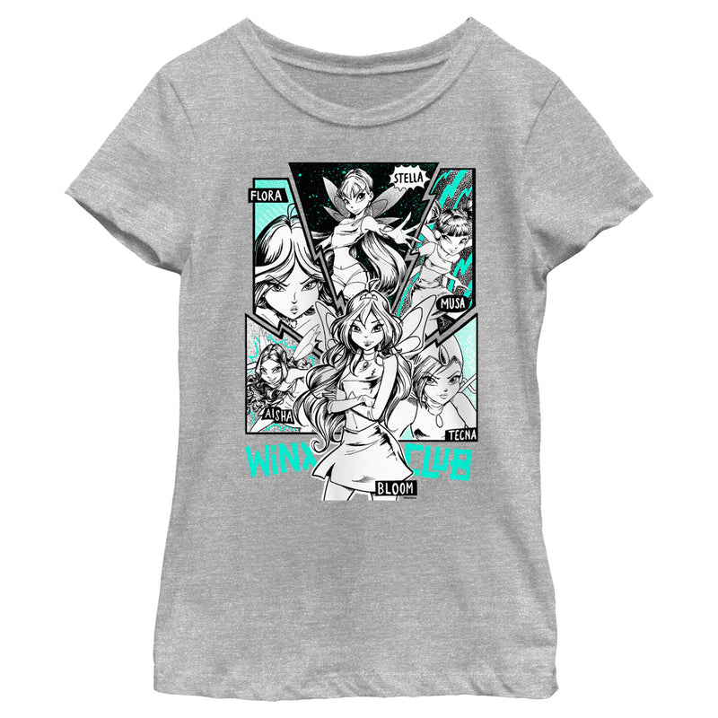 Girl's Winx Club Comic Box-up Group T-Shirt