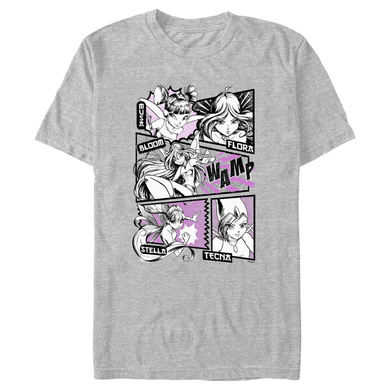 Men's Winx Club Manga Panels Group T-Shirt