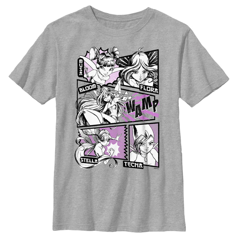 Boy's Winx Club Manga Panels Group T-Shirt