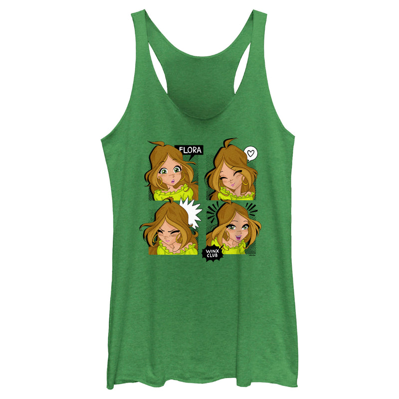 Women's Winx Club Flora’s Emotions Racerback Tank Top