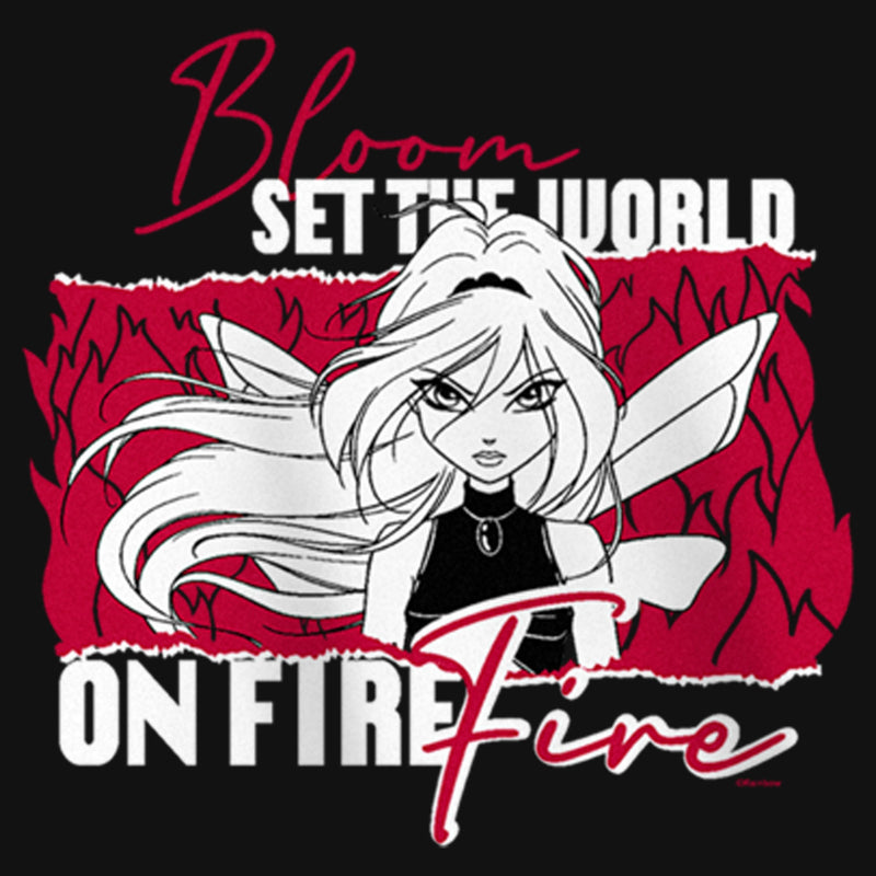 Girl's Winx Club Bloom World on Fire T-Shirt