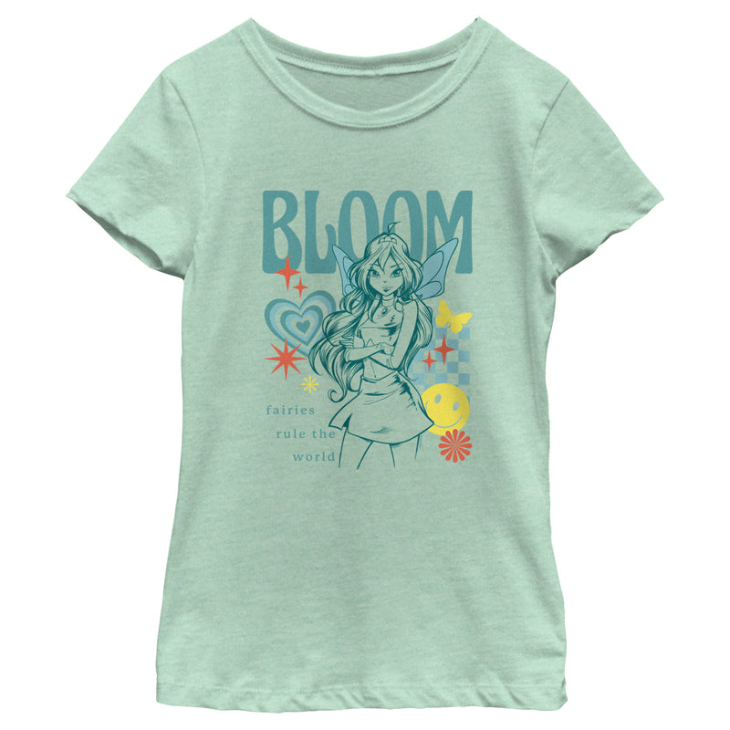 Girl's Winx Club Bloom Fairies Rule the World T-Shirt