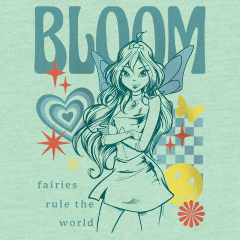 Girl's Winx Club Bloom Fairies Rule the World T-Shirt