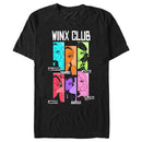 Men's Winx Club Colored Boxed Characters T-Shirt