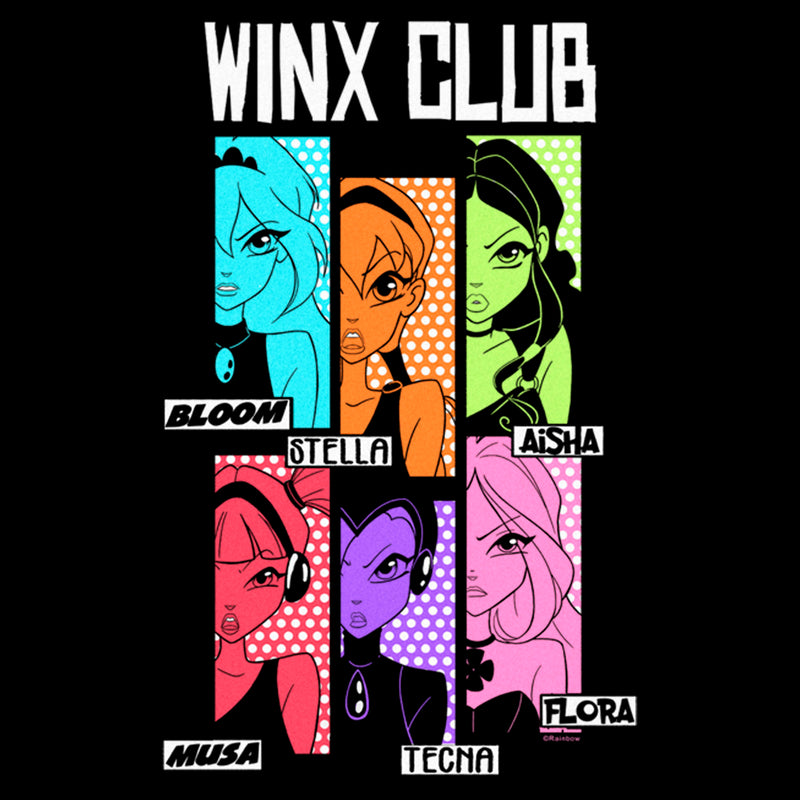 Men's Winx Club Colored Boxed Characters T-Shirt